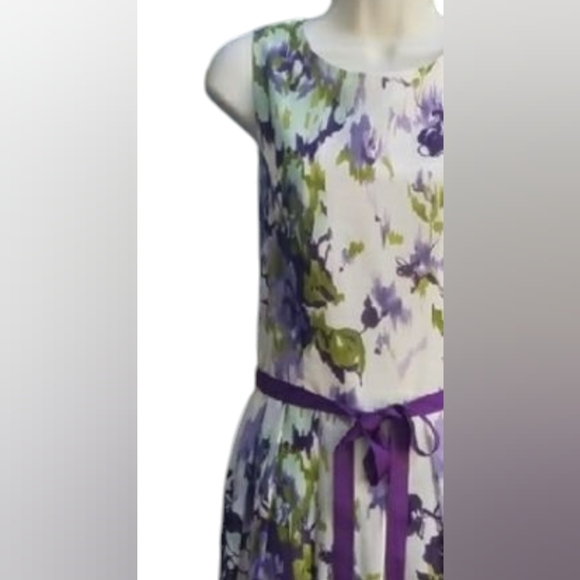 Coldwater Creek Dresses & Skirts - - Coldwater Creek Purples, Green Print Dress NWT